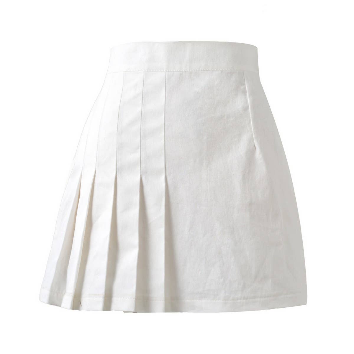 Versatile Solid Color Pleated Short Skirt_Cwbss0421