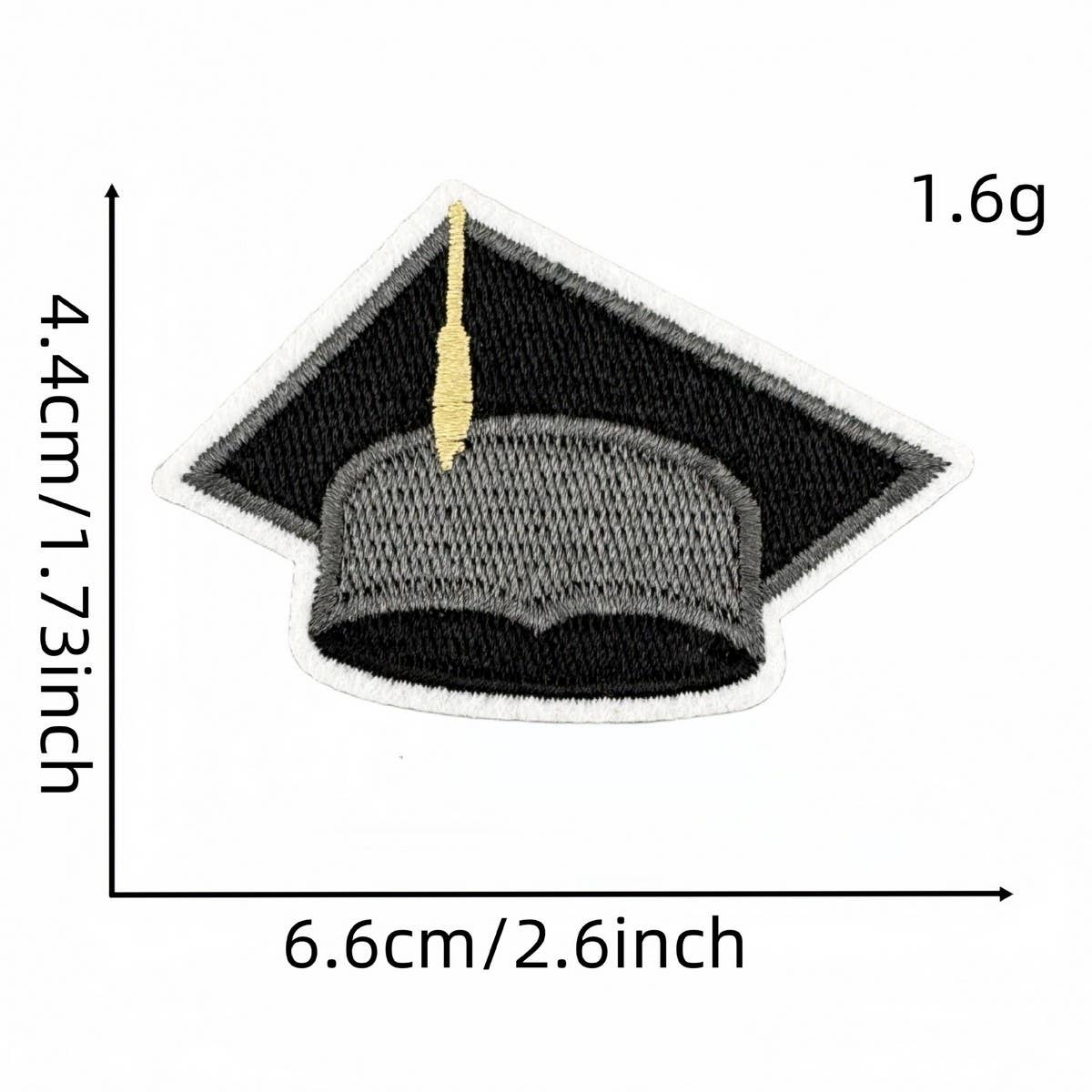 BLACK AND GOLD GRADUATION SEASON EMBROIDERED PATCH_CWMM4057