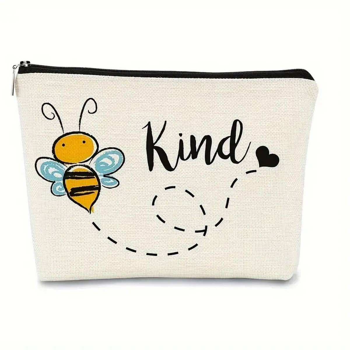 BEE FESTIVAL LINEN REVERSIBLE PRINT COSMETIC BAG_CWAB2249
