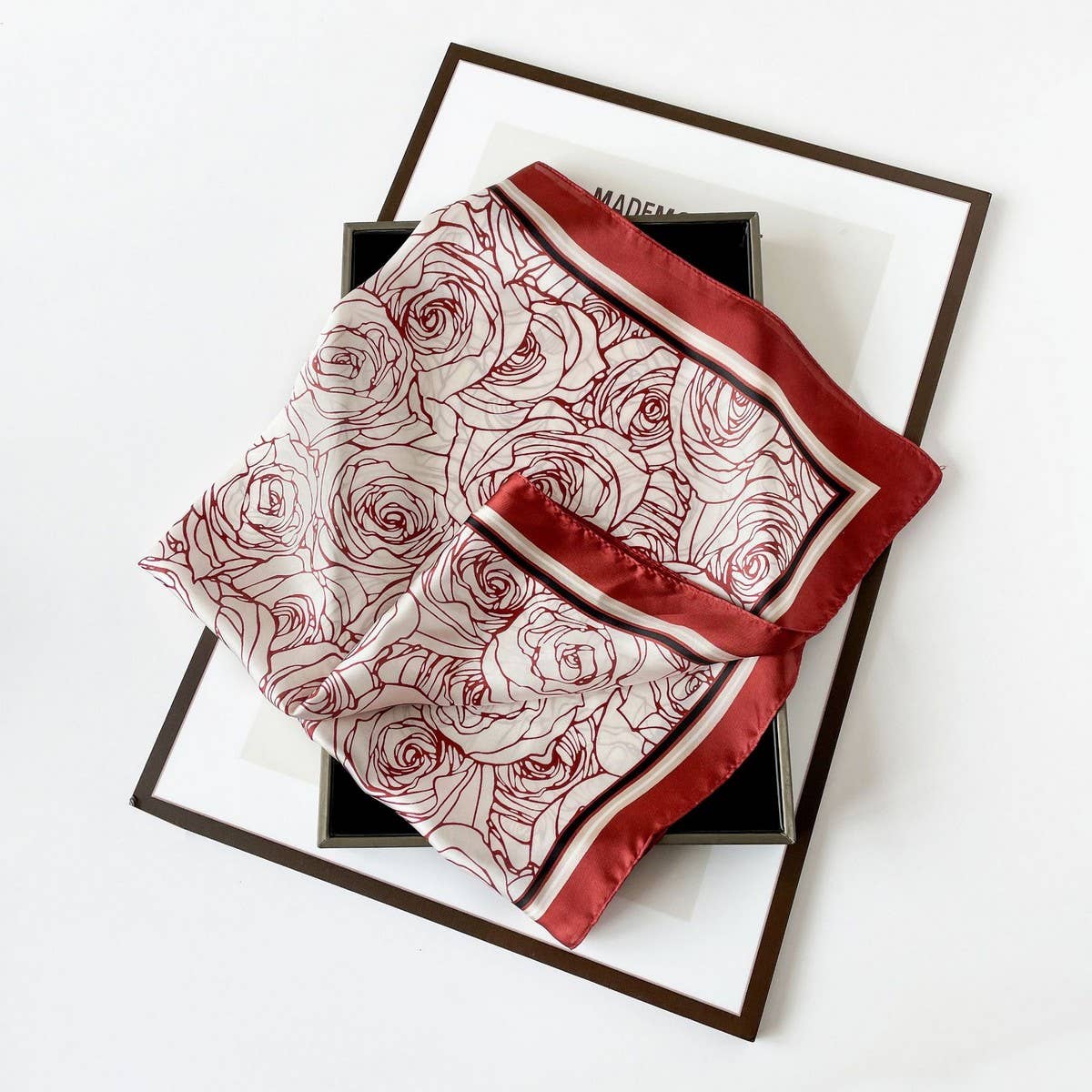 ELEGANT POLKA DOT SATIN SILK SCARF_CWASC0816