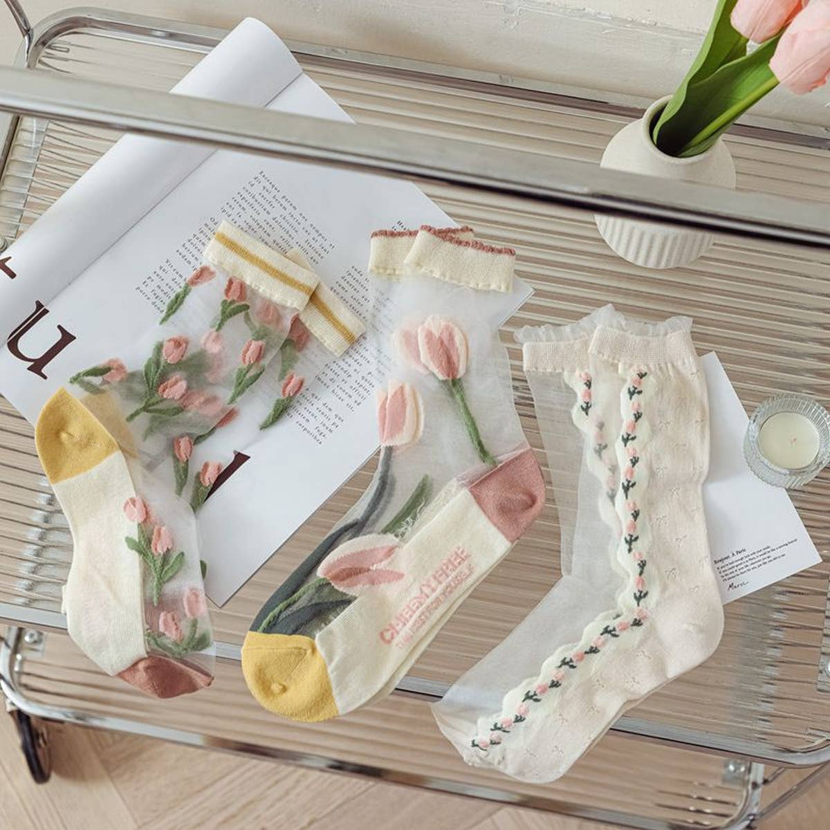 Women Transparent Crystal Glass Stockings_Cwms0445