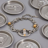 STYLISH 18K GOLD MIXED METAL CHUNKY CROSS BRACELET_CWAJE4776