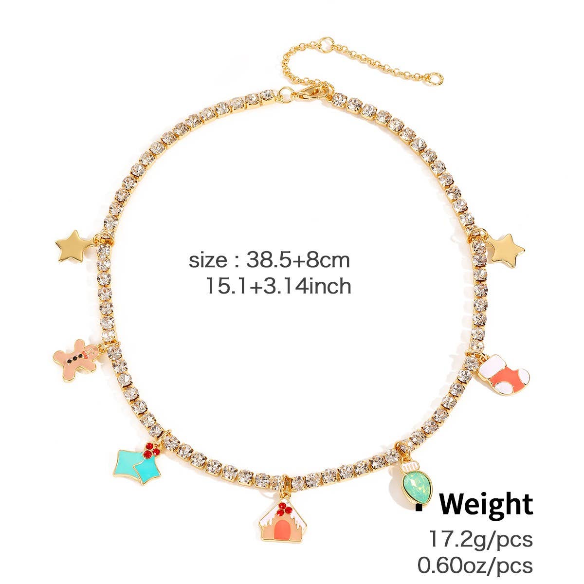 CHRISTMAS COLLECTION NECKLACE AND EARRING SET_CWAJE2836