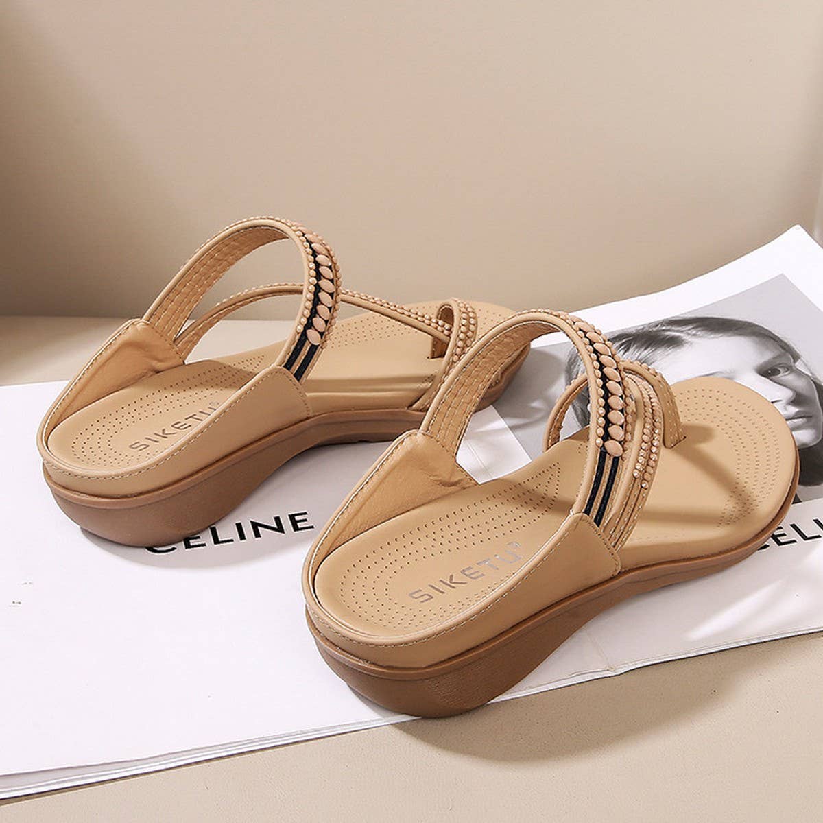 CROSS STRAP COMFORTABLE CASUAL SANDALS SLIPPERS_CWSHS0529
