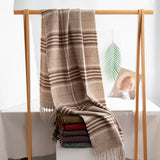 PLAID TASSEL SCARF SOFT WARM FAUX CASHMERE WRAP_CWASC0997