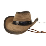 Unisex Spray-Painted Western Cowboy Beach Hat_Cwah04493