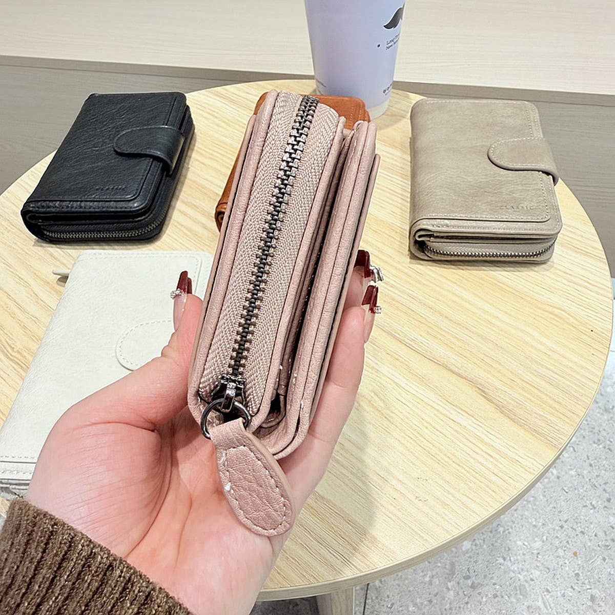 New Forest Style Retro Vertical Zipper Wallet_Cwab06250