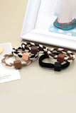 5PCS WOMEN TWO TONE BRAIDED CASUAL HAIR TIE_CWAHA0171