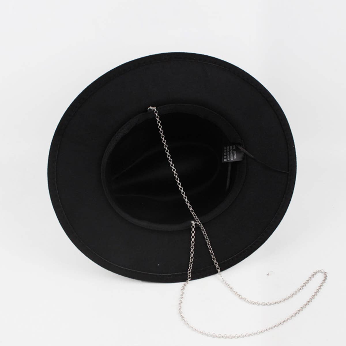 SIMPLE CHAIN PEARL STYLE FASHIONABLE PANAMA HAT_CWAH1892