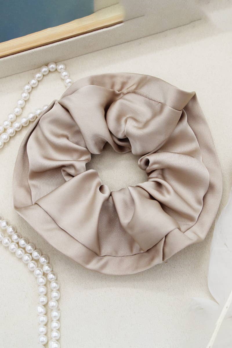 MALIST SENSE SILK SOLID COLOR SCRUNCHIE_CWAHA0179