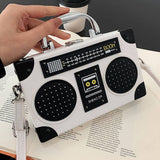 RETRO RADIO BOX SHAPED MESSENGER BAG_CWAB0985