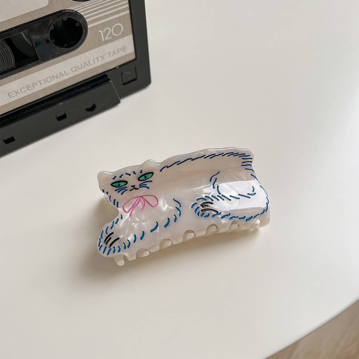 Cute Cat Acetate Hair Claw Clip For Women