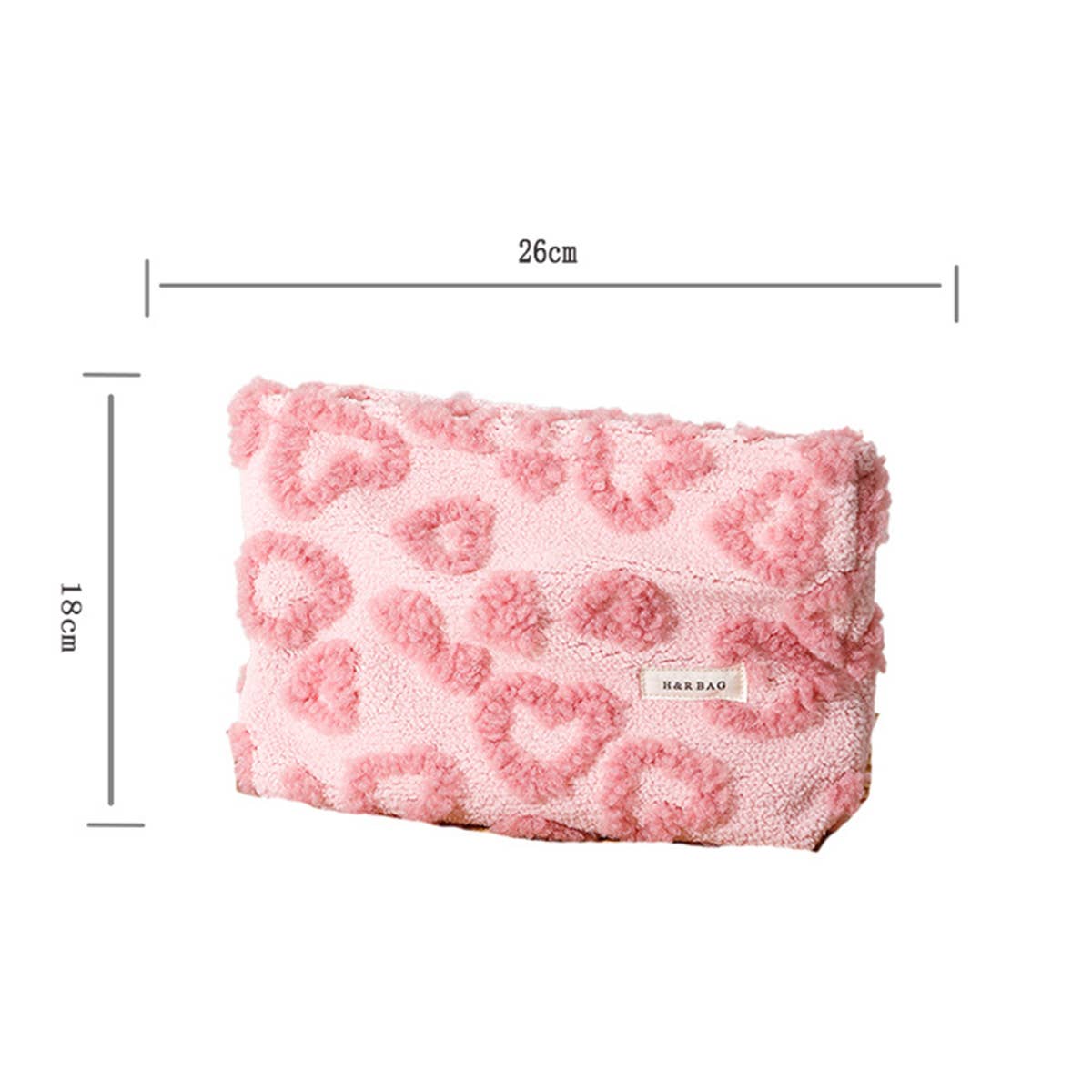 Cute Plush Heart Makeup Cosmetic Pouch Bag_Cwab06092
