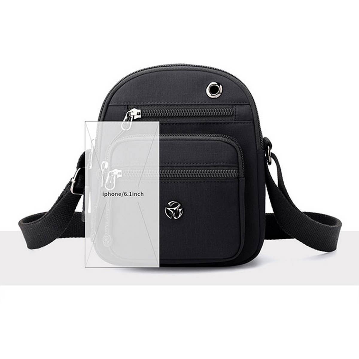 CASUAL SIMPLE NYLON SHOULDER CROSSBODY BAG_CWASC1775