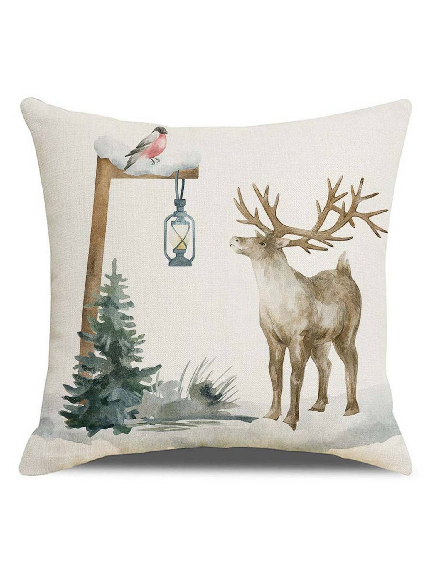 Vintage Farm Elk Christmas Pillowcase_Cwmm1405