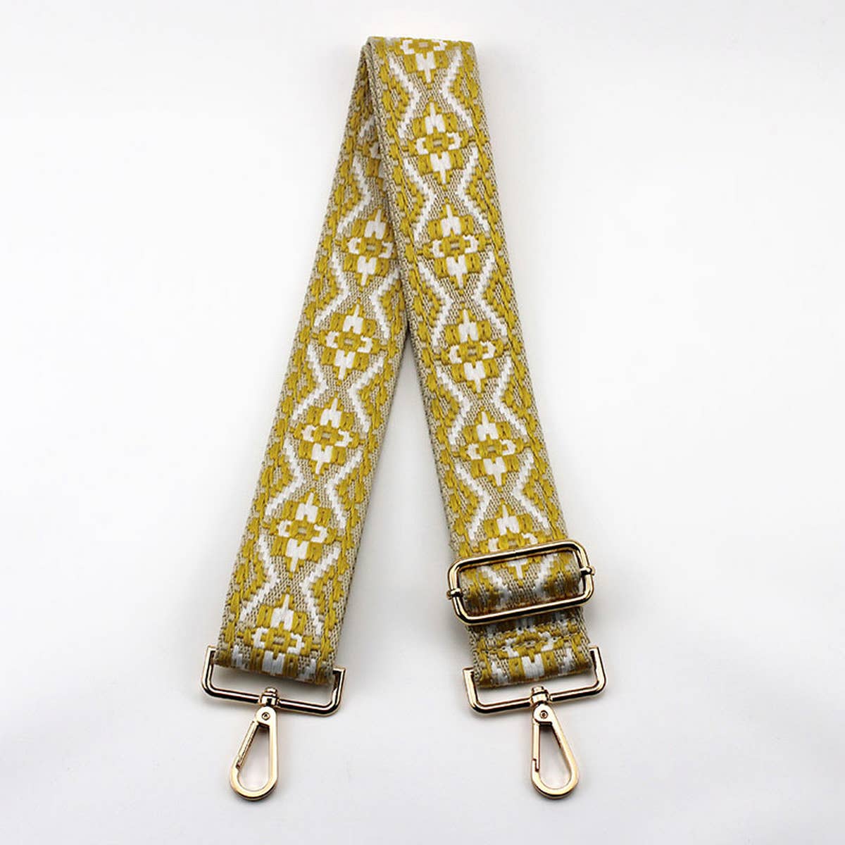 GEOMETRIC EMBROIDERY ADJUSTABLE BAG STRAP_CWMM0366