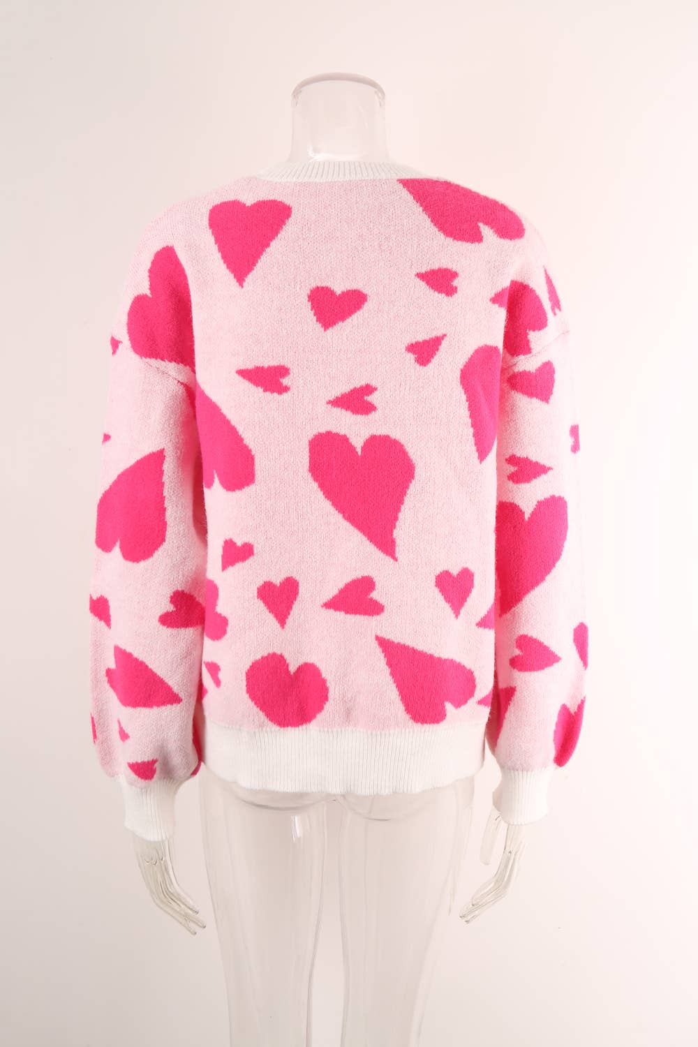 Valentine Heart Sweater Crewneck Pullover Sweater