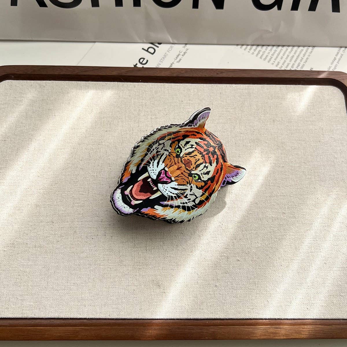 Tiger Leopard Hair Claw?Wild Animal Acetate Clip