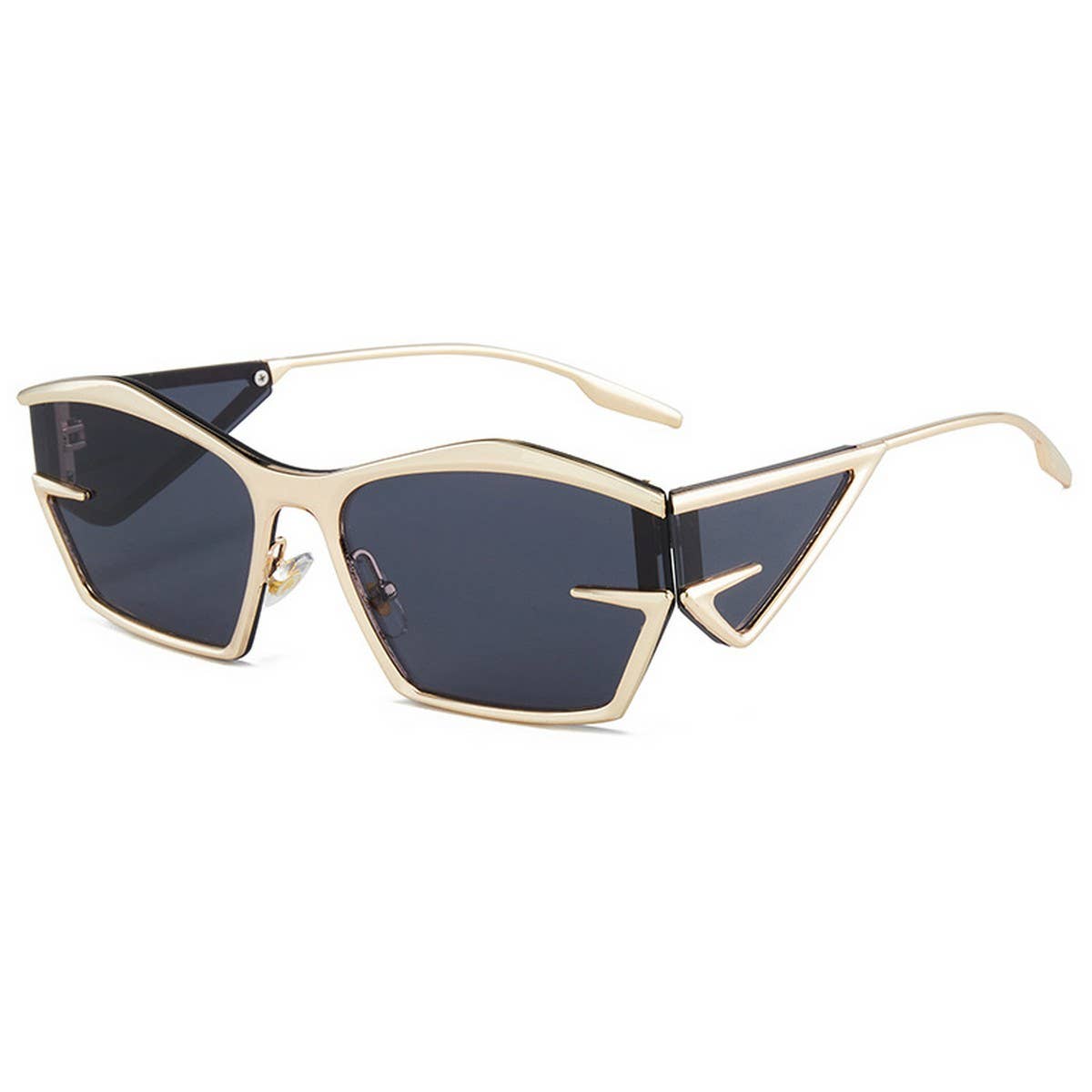FUTURISTIC IRREGULAR METAL FASHION SUNGLASSES_CWASG1193