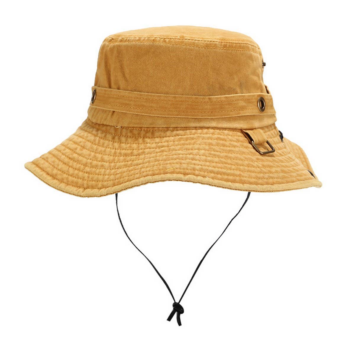Washed Camo Cotton Bucket Hat For Outdoor Travel_Cwah3840