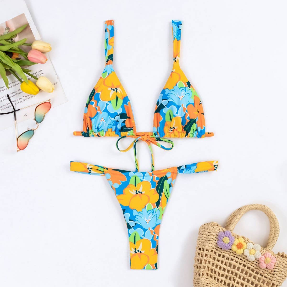 Womens Printed Bikini Two Piece Swimsuit