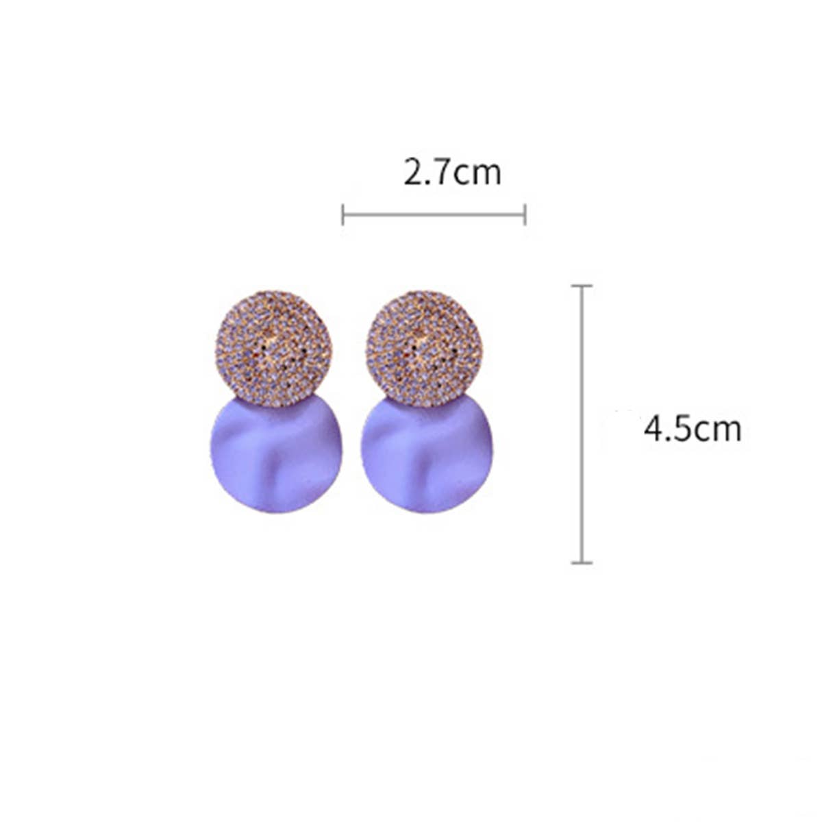 EXAGGERATED PLEATED ROUND HIGH END EARRINGS_CWASC1328