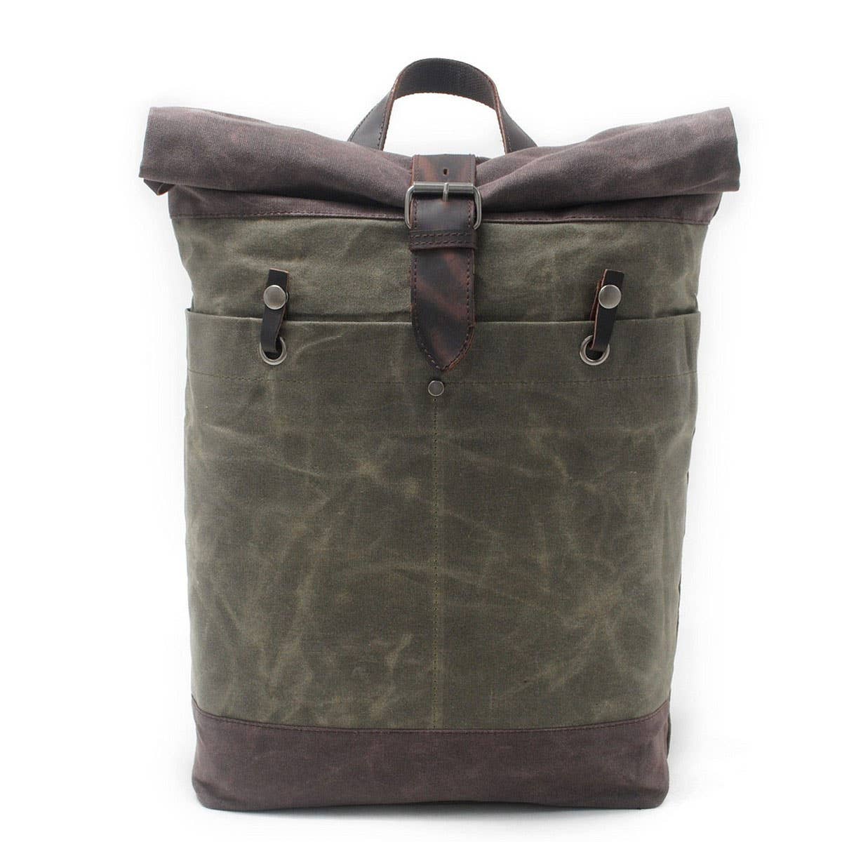 Vintage Canvas Waterproof Backpack For Men_Cwab5542