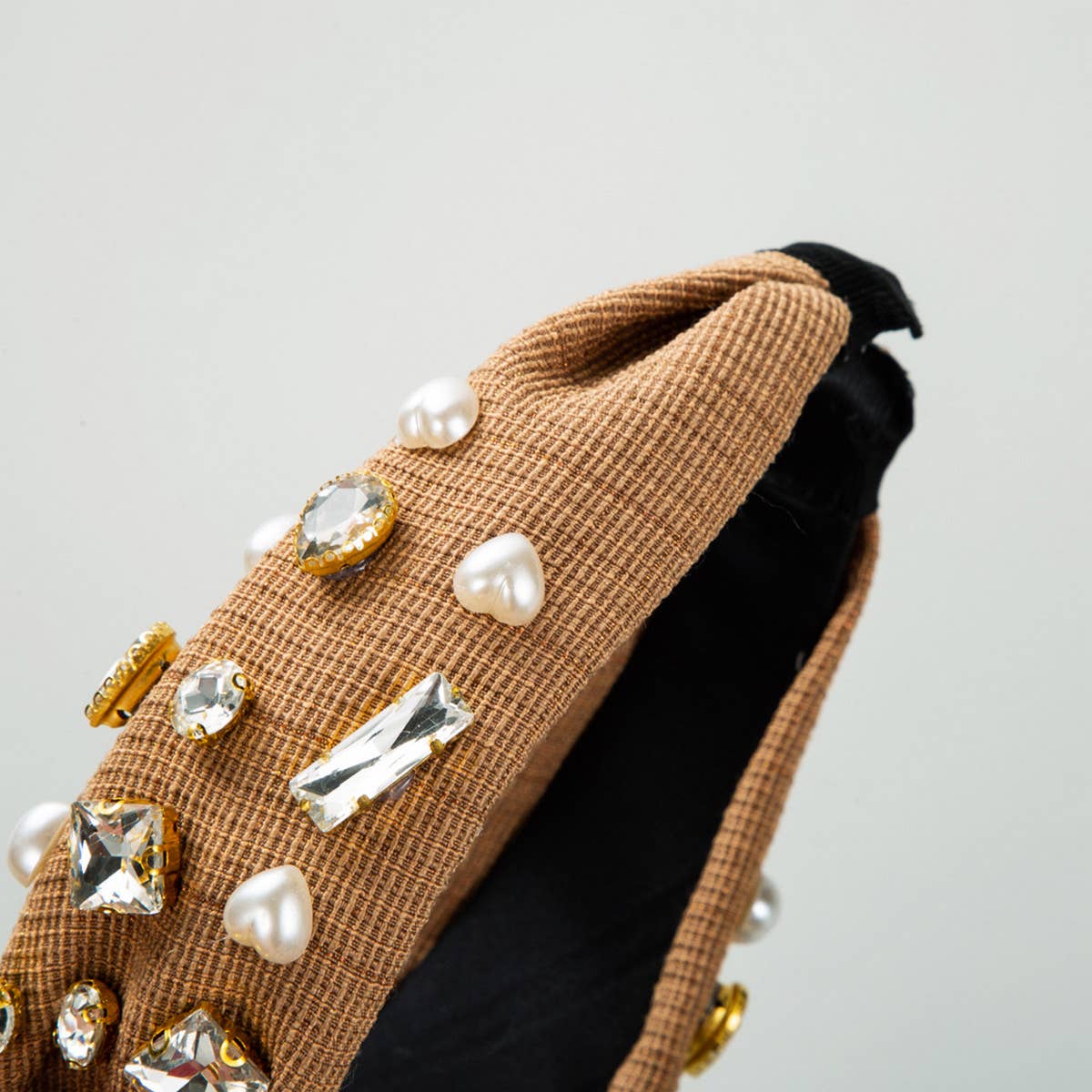 DIAMOND AND PEARL WIDE HEADBAND_CWAHA2137