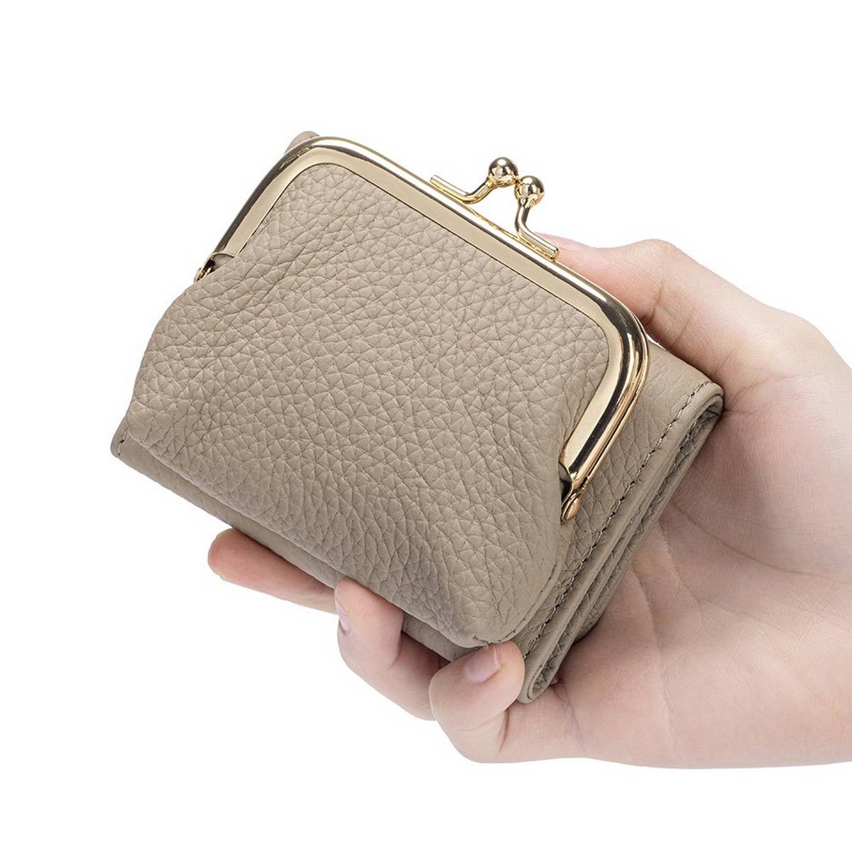 MINI LEATHER TRI FOLD PURSE LARGE CAPACITY_CUAB00379