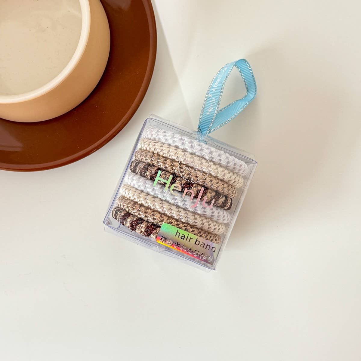 Color Woven Hair Ties Girls Ponytail Set_Cwaha08368
