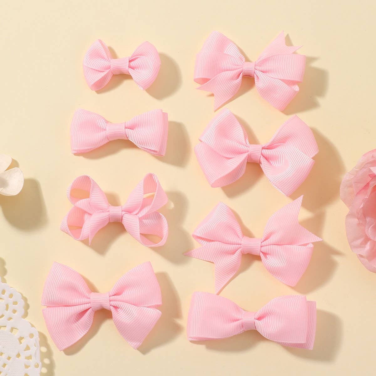 HANDMADE RIBBON BOW HAIR CLIPS FOR BABIES_CWAHA6728