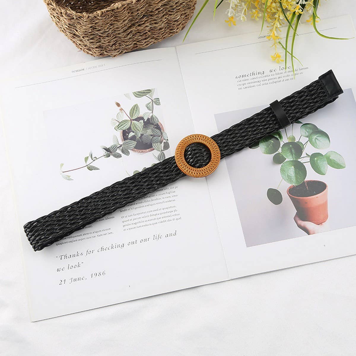 Cwabe1184_Retro New Braided Waist Belt