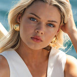 HIGH END DESIGN GOLD ROUND EARRINGS_CWAHA0894