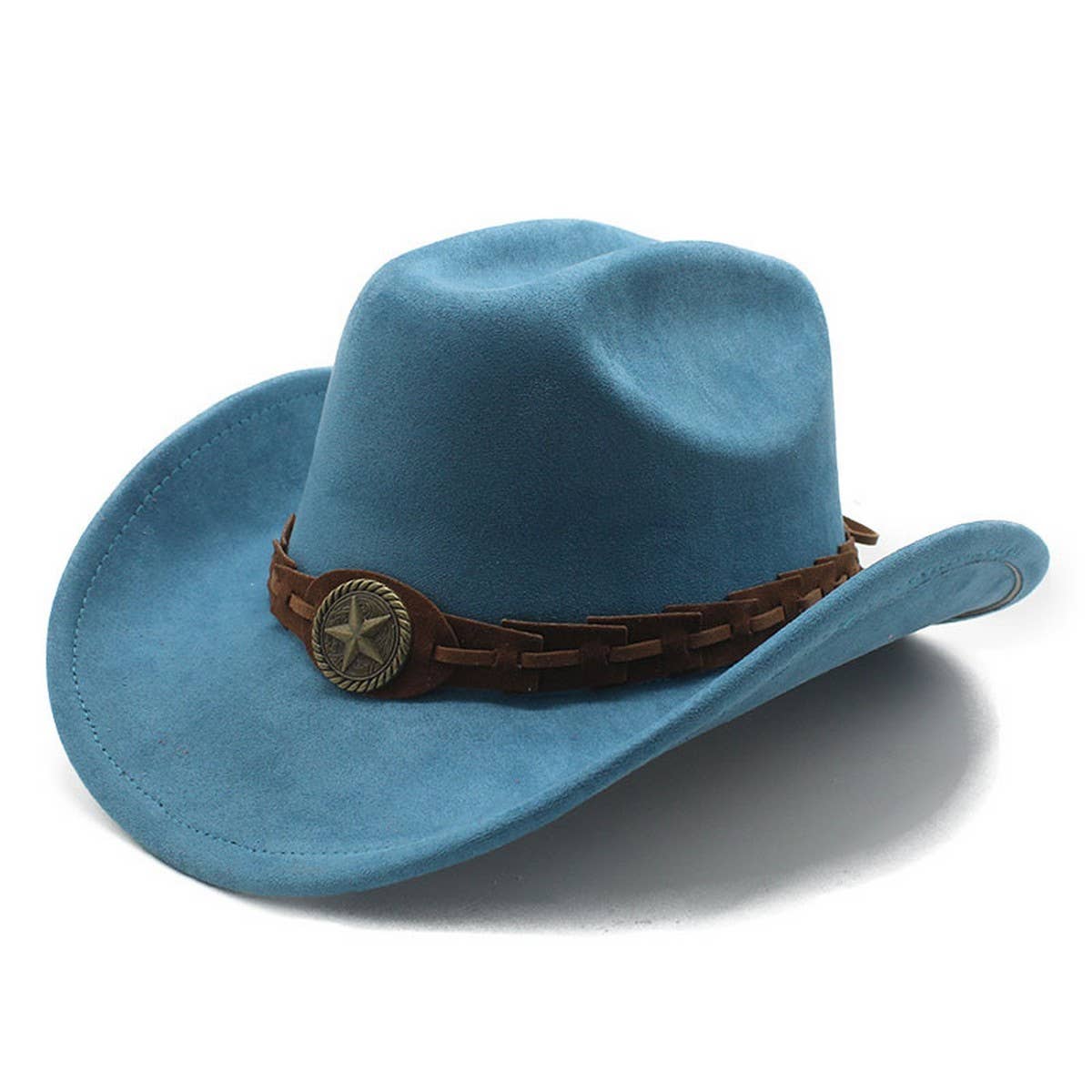 FAUX SUEDE FELT COWBOY HAT MENS CLASSIC FEDORA_CWAH2510