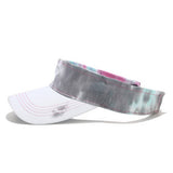 Tie-Dye Visor Hat -Summer Sunshade Cap For Travel_Cwah3292