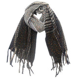 GRADIENT FRINGE SCARF FALL WINTER JACQUARD WRAP_CWASC0874