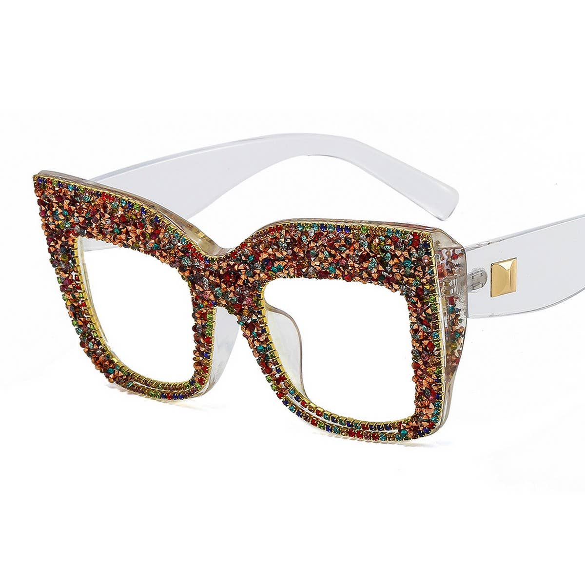 CATS EYE RIVET GLASSES FRAME WITH RHINESTONES_CWASG0756
