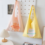 FRESH LETTER PRINT CANVAS TOTE BAG FOR STUDENTS_CWAB5637