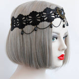 HALLOWEEN PEARL LACE HEADBAND_CWMM0136