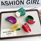 CUTE VEGGIE FRUIT ACETATE CLAW CLIP SUMMER FUN_CWAHA5834