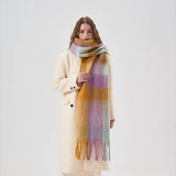 Rainbow Tassel Faux Cashmere Scarf For Winter_Cwasc2360