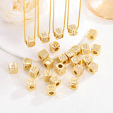 18K GOLD PLATED ZIRCONIA DICE PENDANT NECKLACE_CWMM5876