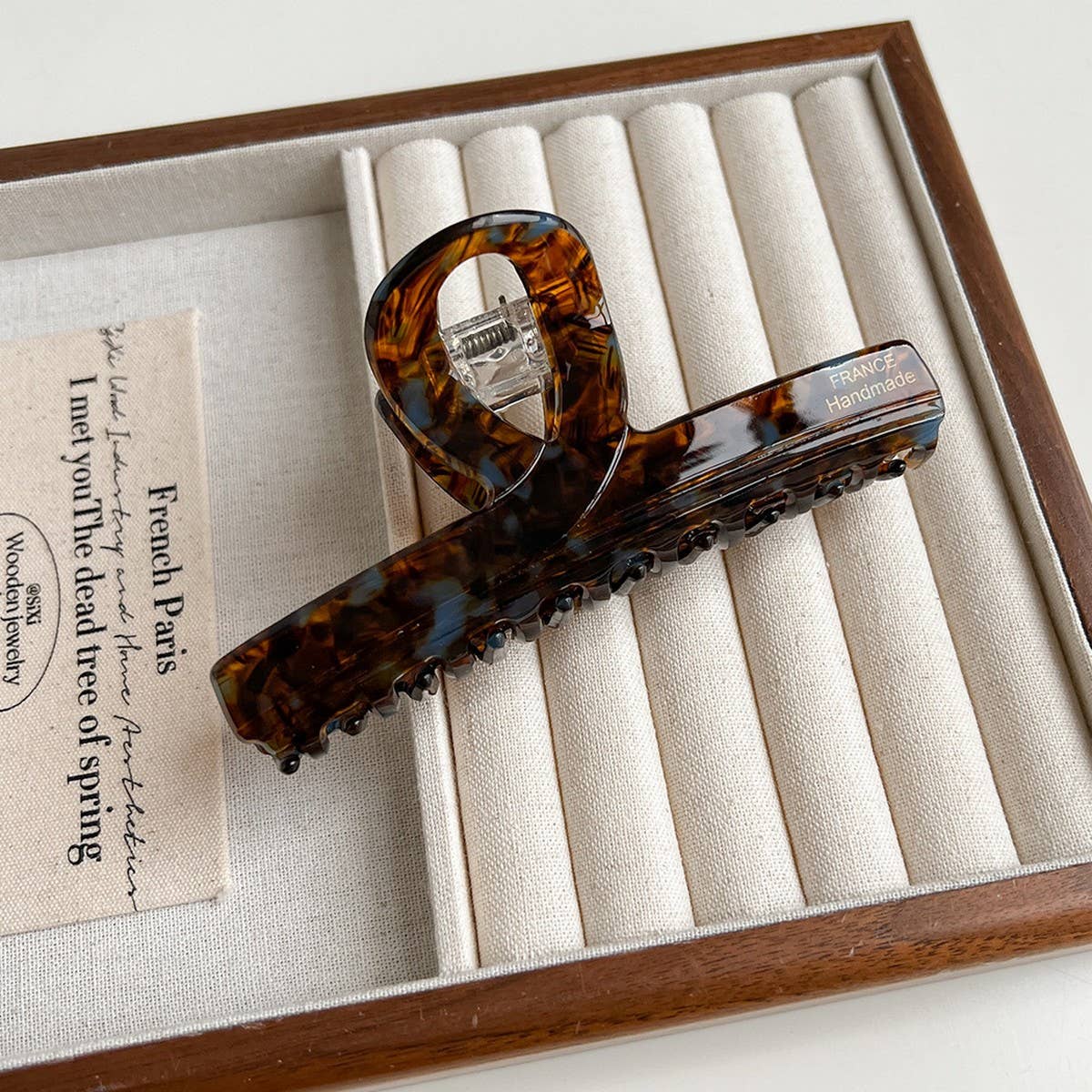 Large Brown Acetate Claw Clip Retro Chic Style_Cwaha6003