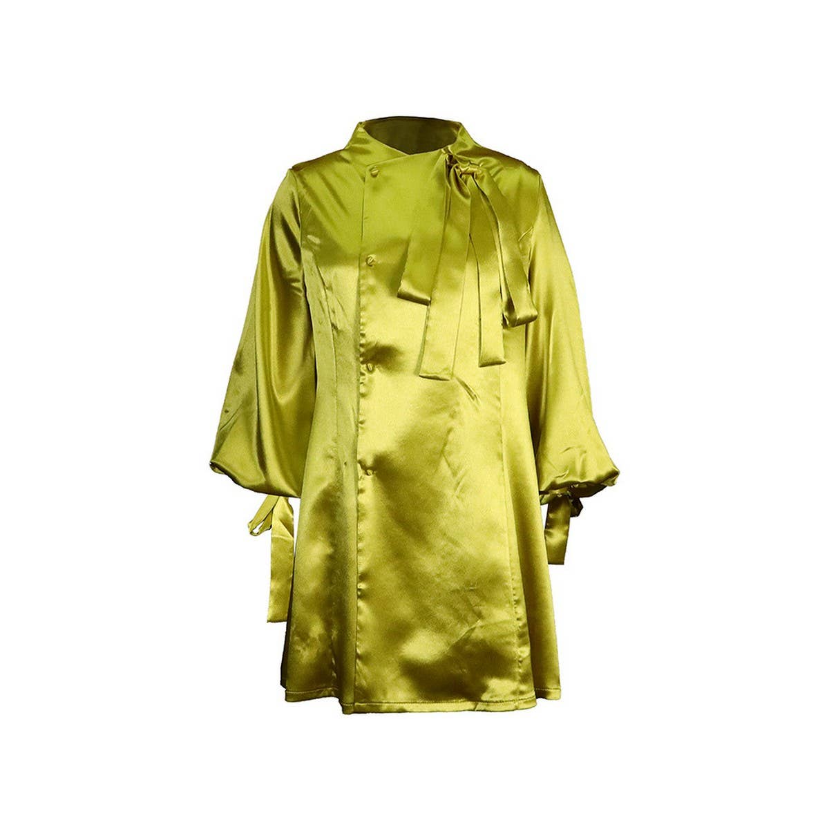 FASHIONABLE DRESS WITH PUFF SLEEVES AND WAIST_CWDSD6141