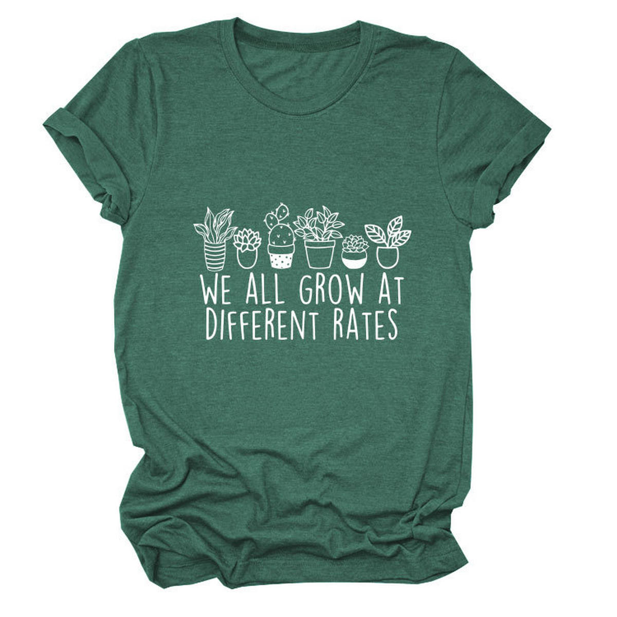 PRINTED CREW NECK TEE WE ALL GROW GRAPHIC_CWTTS1493