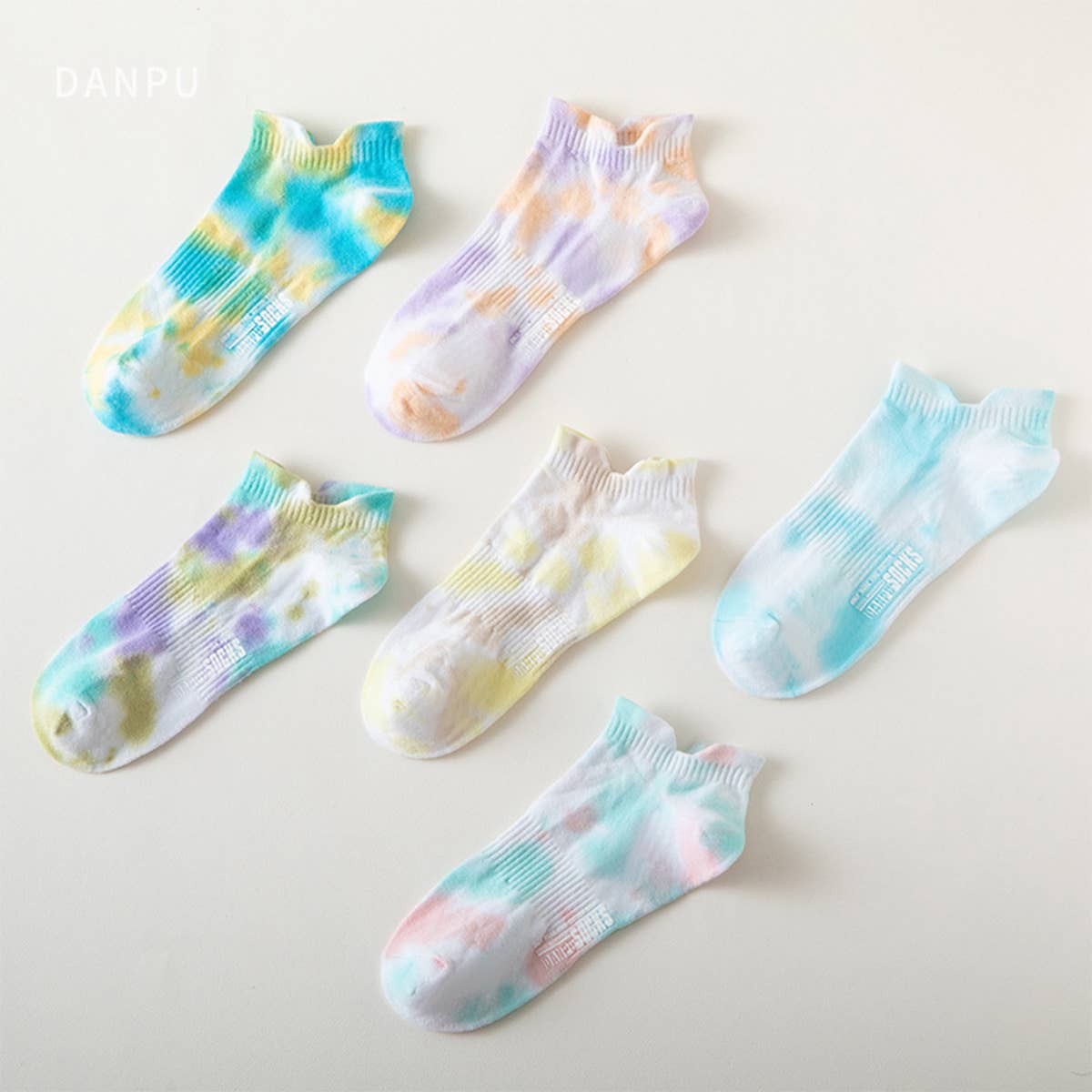 Women Tie-Dye Anti-Drop Heel Socks_Cwms0257