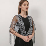 ETHNIC CLASSIC PEACOCK TASSEL TRIANGLE SHAWL_CWMM1998