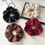 RETRO RED LEATHER HAIR BAND HAIR ACCESSORIES_CWAHA4169