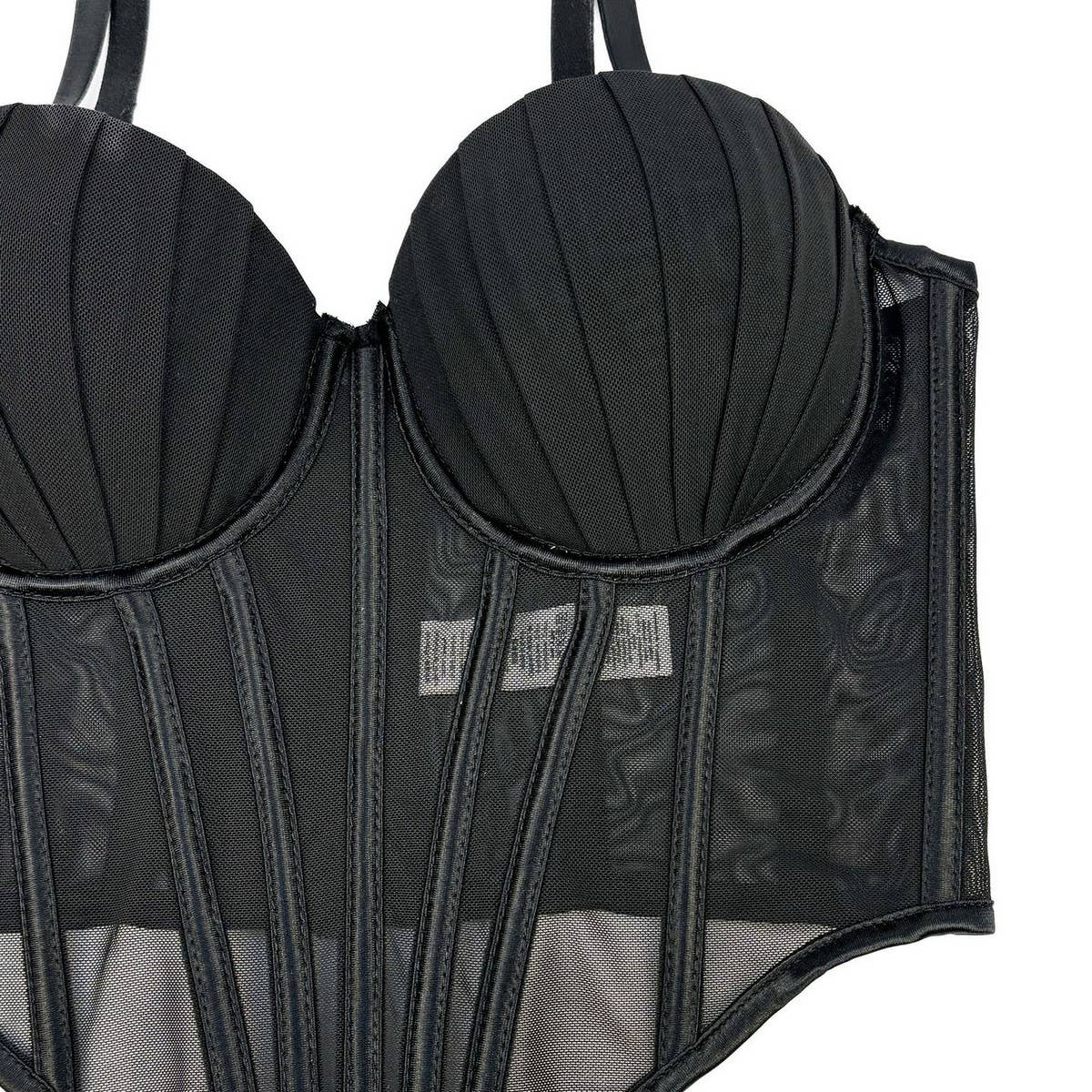 PREMIUM PLEATED HERRINGBONE CORSET WITH COASTERS_CWMM4132