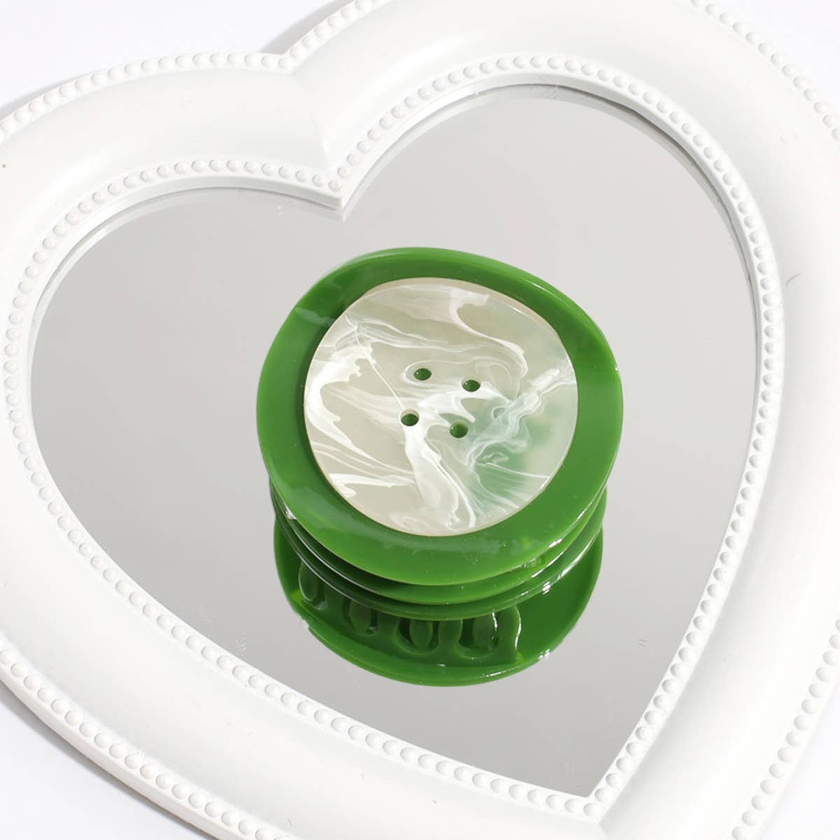 Vintage Acetate Hair Claw Angel Button Clip